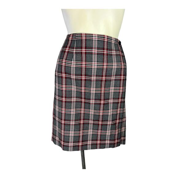 Charter Club Petites Womens Plaid Wrap Skirt Wool rayon sz 8 P - Picture 1 of 6